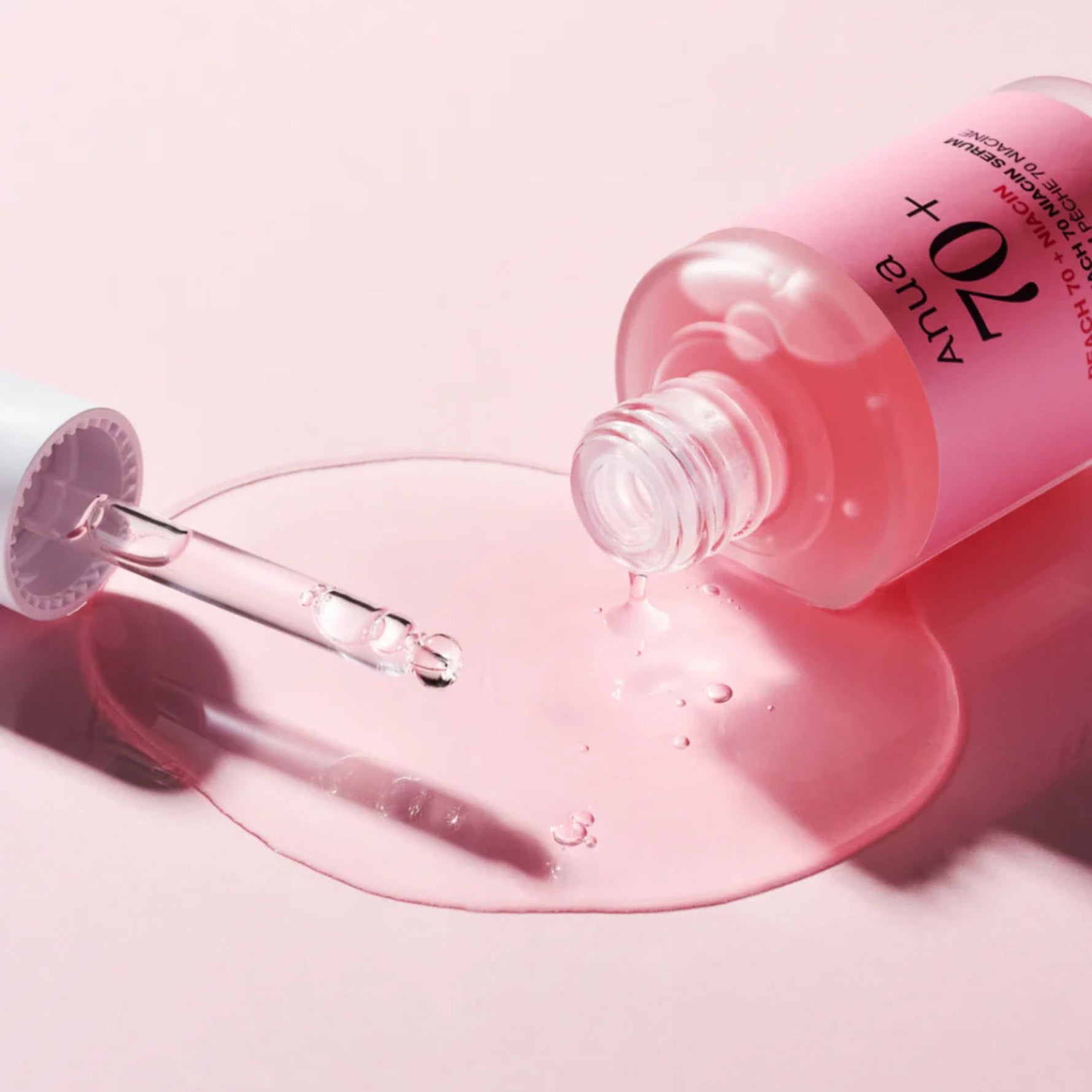 Anua Peach 70 Niacinamide Serum dropper texture hydrating Korean serum for glowing skin