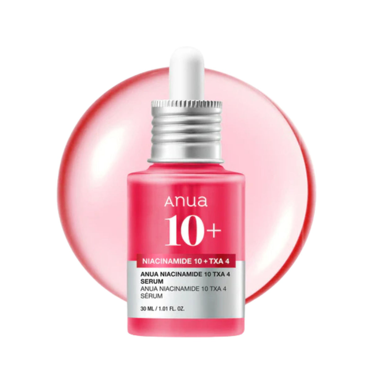 Anua Niacinamide 10 + TXA 4 Serum 30ml – brightening Korean skincare serum with 10% niacinamide and 4% tranexamic acid to target dull skin and pigmentation.
