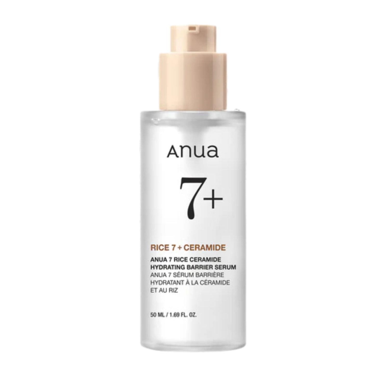 Anua Rice 7+ Ceramide Hydrating Barrier Serum – moisturizing face serum with rice extract and ceramide for stronger skin barrier