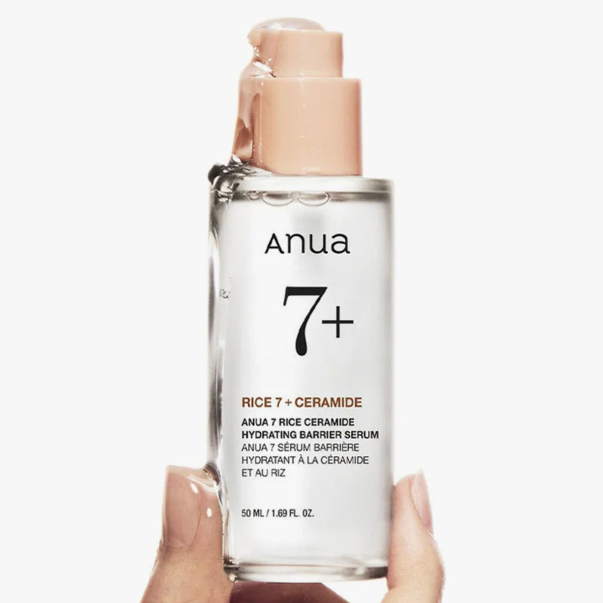 Anua Rice 7+ Ceramide Hydrating Barrier Serum – gentle daily moisturizer with rice extract and ceramide