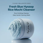 Arencia Fresh Blue Hyssop Rice Mochi Cleanser – pore-purifying, hydrating daily foaming wash for clear balanced skin