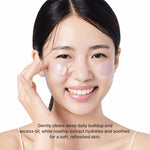 Model using Arencia Fresh Rosehip Rice Mochi Cleanser – rosehip extract gently cleanses and hydrates for soft, radiant skin