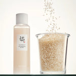 Beauty of Joseon Glow Replenishing Rice Milk Toner with rice grains, brightening and hydrating Korean toner enriched with rice extract for glowing skin.