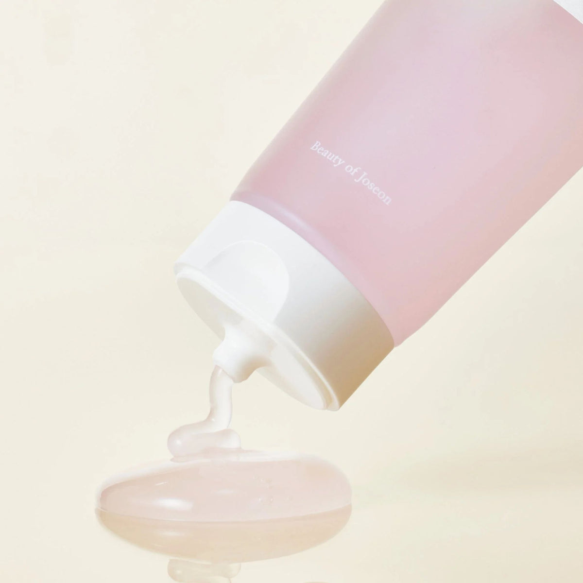 Close-up of Beauty of Joseon Red Bean Water Gel squeezed from tube showing moisturizing gel consistency