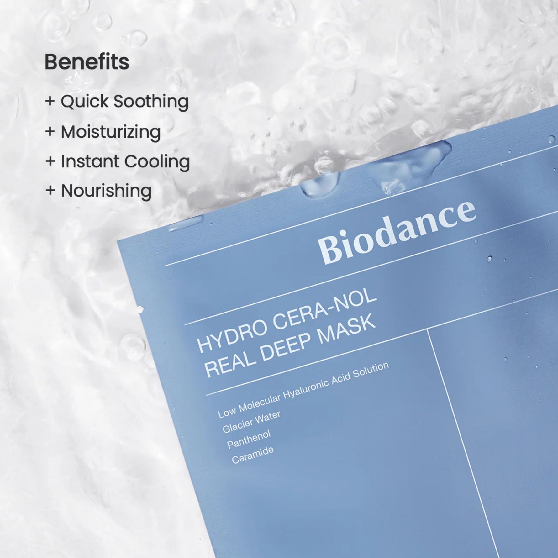 Biodance Hydro Cera-Nol Real Deep Mask – refreshing Korean face mask for quick soothing, moisturizing, and nourishment