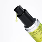 Celimax Retinol Shot Tightening Serum pump dispenser with a drop of lightweight yellow retinol serum