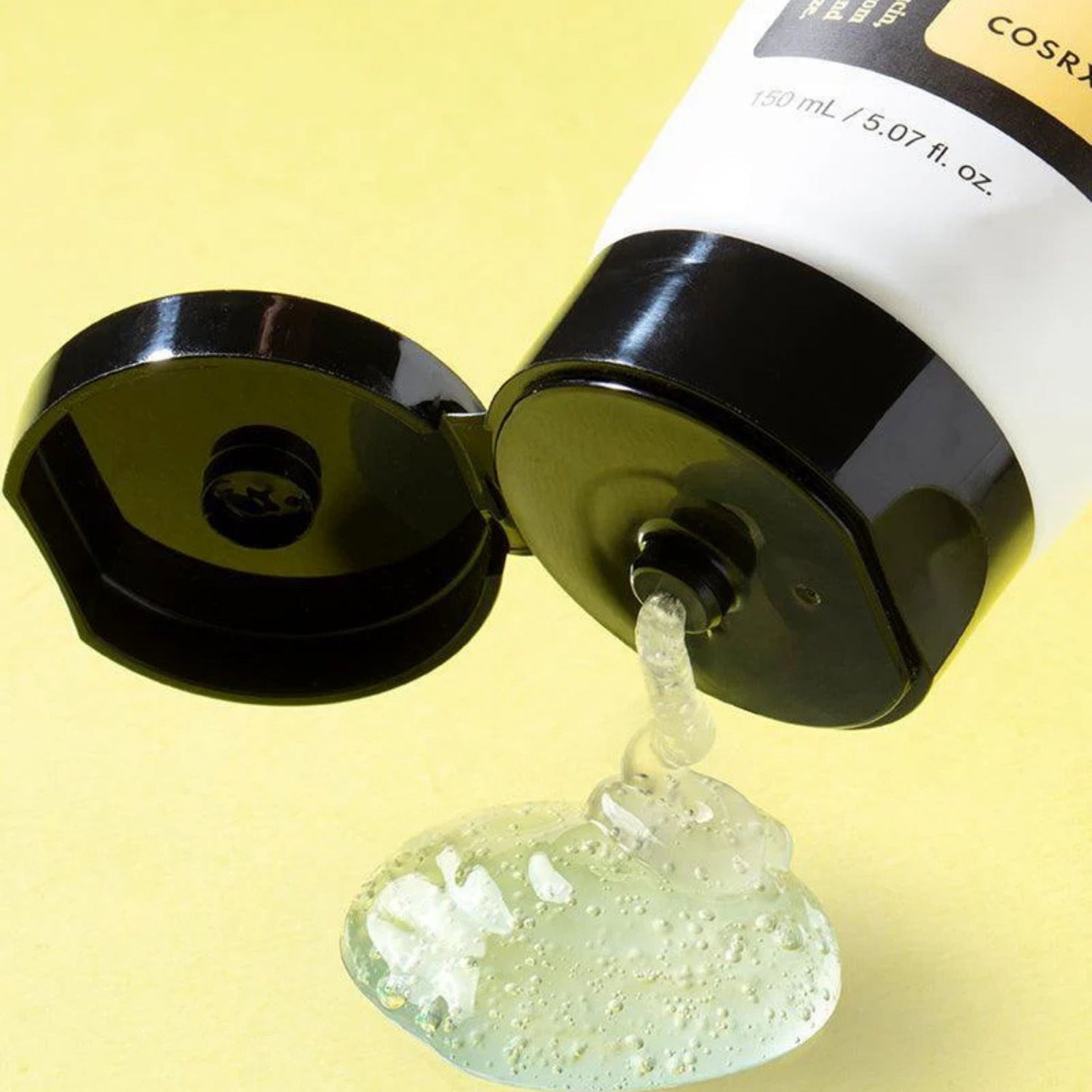 COSRX Advanced Snail Mucin Gel Cleanser clear gel texture – enriched with snail mucin for deep hydration and smooth cleansing