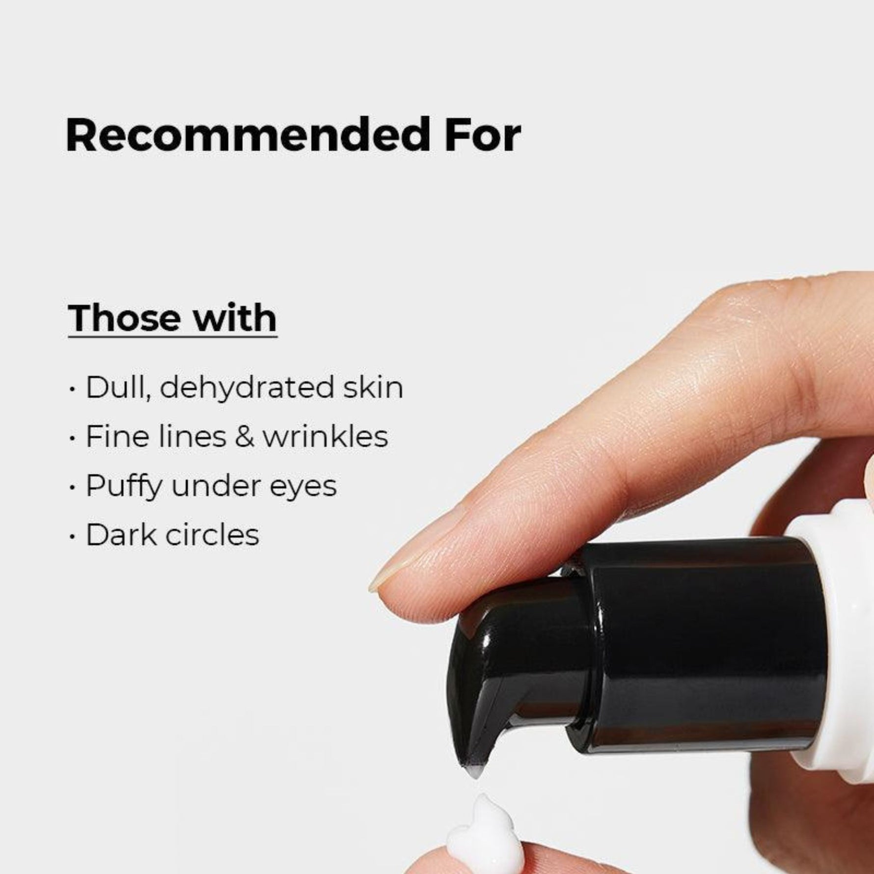 COSRX Advanced Snail Peptide Eye Cream – lightweight white cream dispensed from pump, ideal for dark circles and fine lines