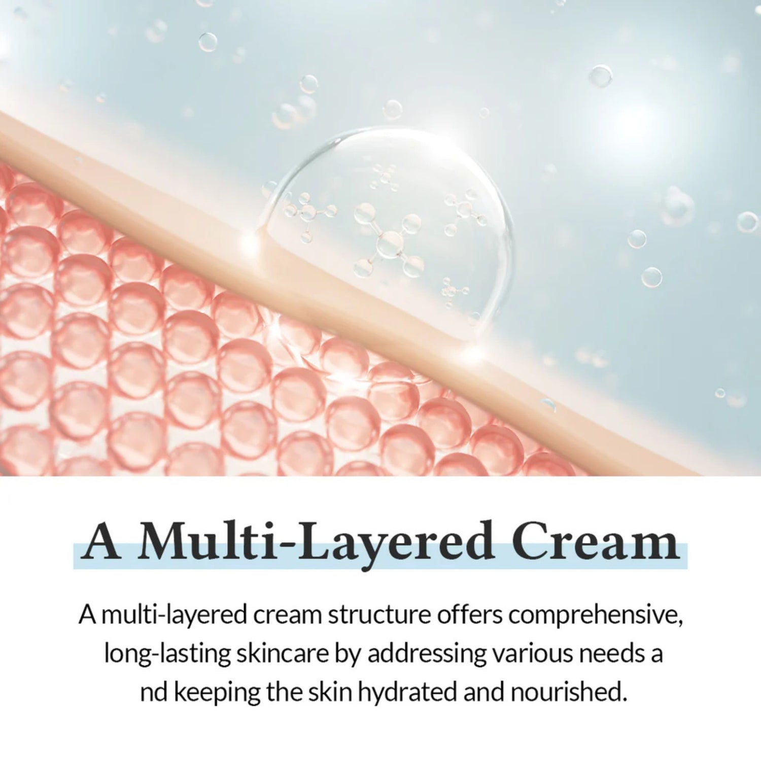 Close-up of Dr. Althea 147 Barrier Cream multi-layered texture, providing comprehensive long-lasting hydration and nourishment to strengthen skin barrier and prevent moisture loss.