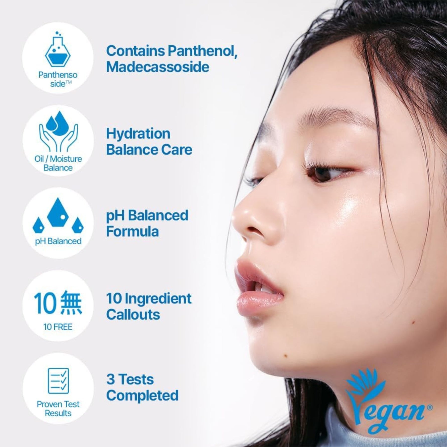 Etude House Soon Jung 2x Barrier Intensive Cream benefits chart with Panthenol, Madecassoside, hydration balance, pH balanced vegan formula