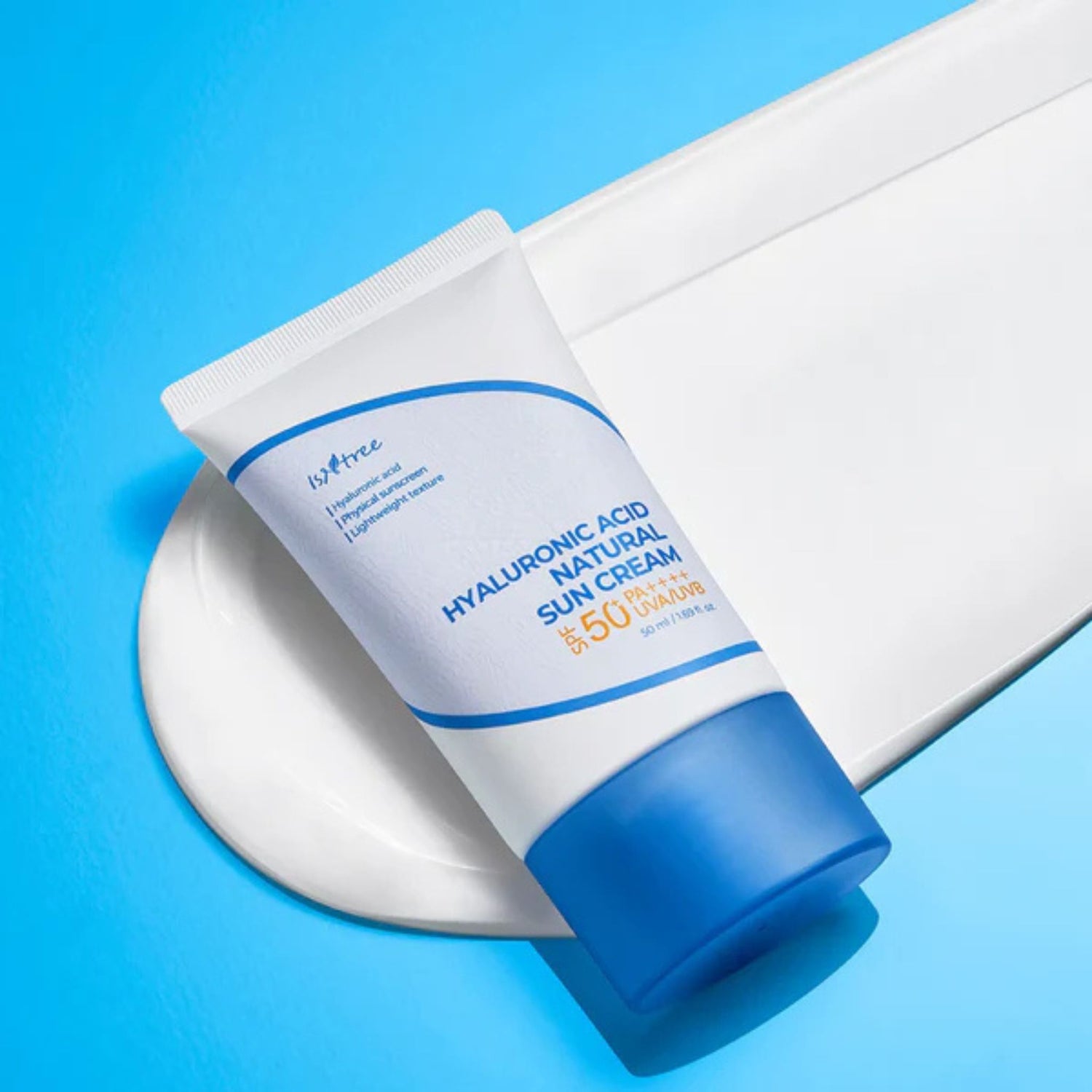 Isntree Hyaluronic Acid Natural Sun Cream — moisturizing SPF 50+ PA++++ physical sunscreen for dry and sensitive skin