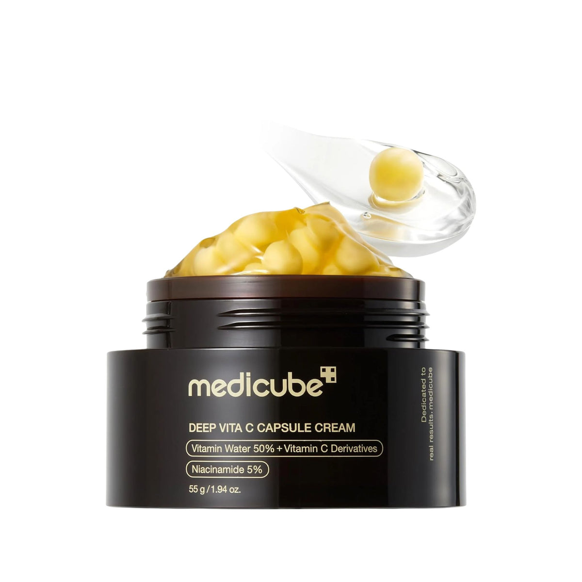 Medicube Deep Vita C Capsule Cream 55g – Korean vitamin C moisturizer with 5% niacinamide and yellow vitamin capsules