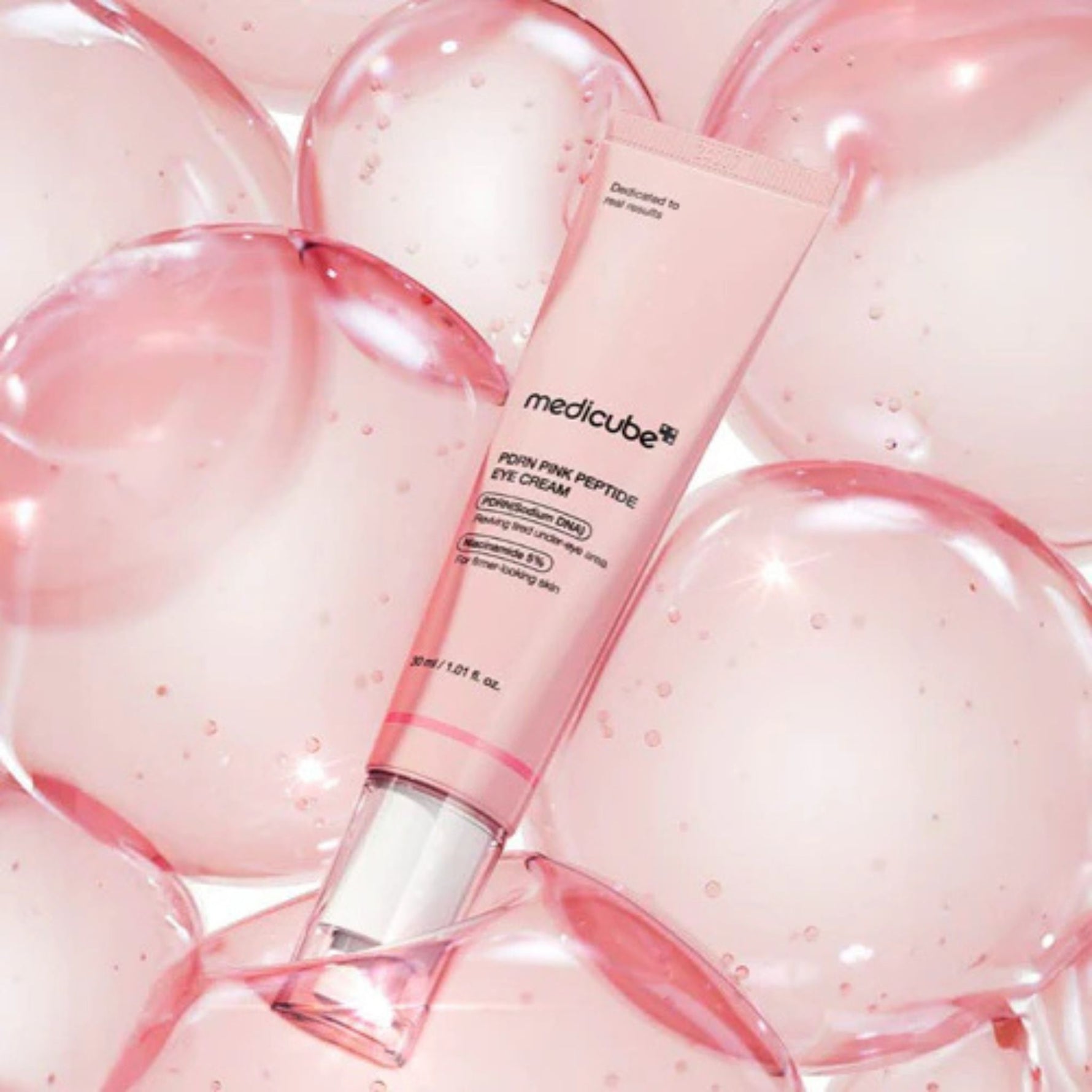 Medicube pink peptide eye cream hydrating eye treatment for dark circles