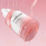 Medicube PDRN Pink Peptide Serum with pink texture and dropper, PDRN sodium DNA serum for dark spots, fine lines, wrinkles, and radiant skin
