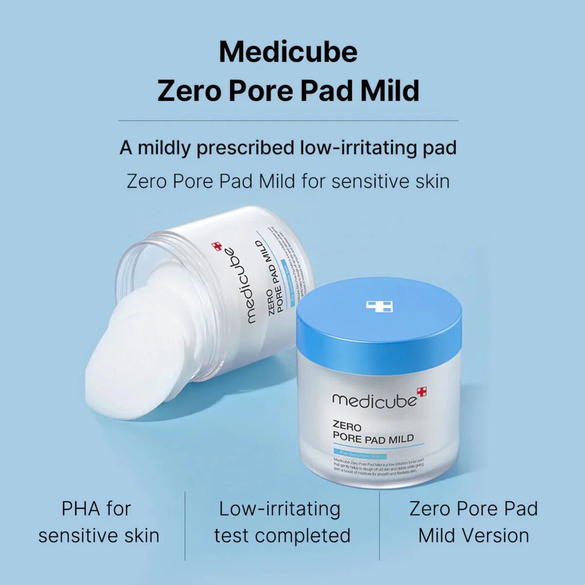 Medicube Zero Pore Pad Mild — low-irritation Korean exfoliating toner pads for gentle daily skin care