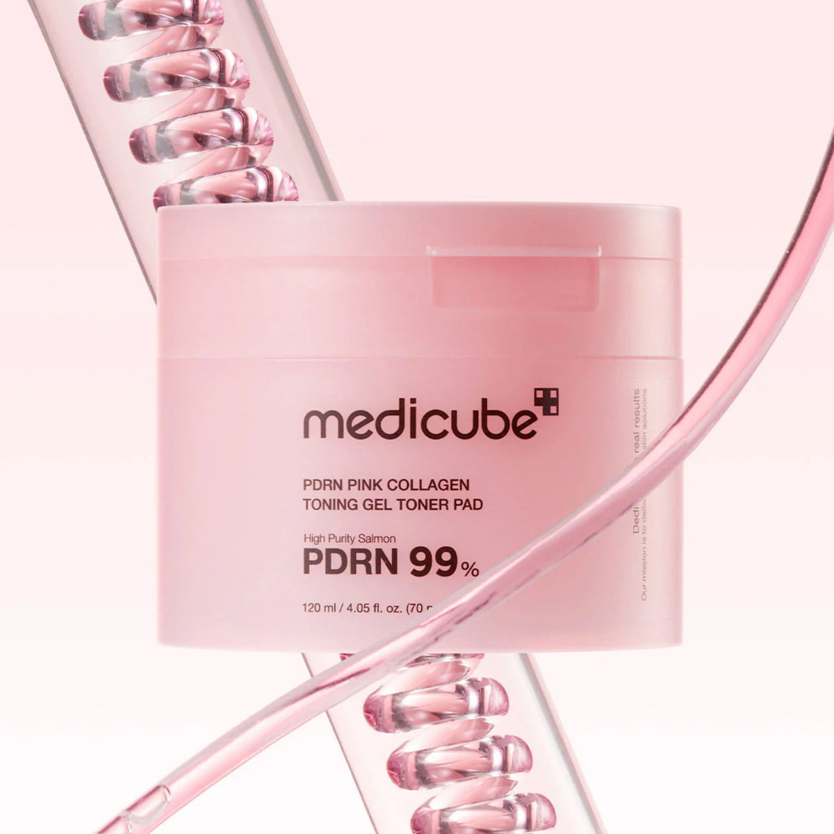 Medicube PDRN Pink Collagen Toning Gel Toner Pad with PDRN collagen and niacinamide for glowing healthy looking skin