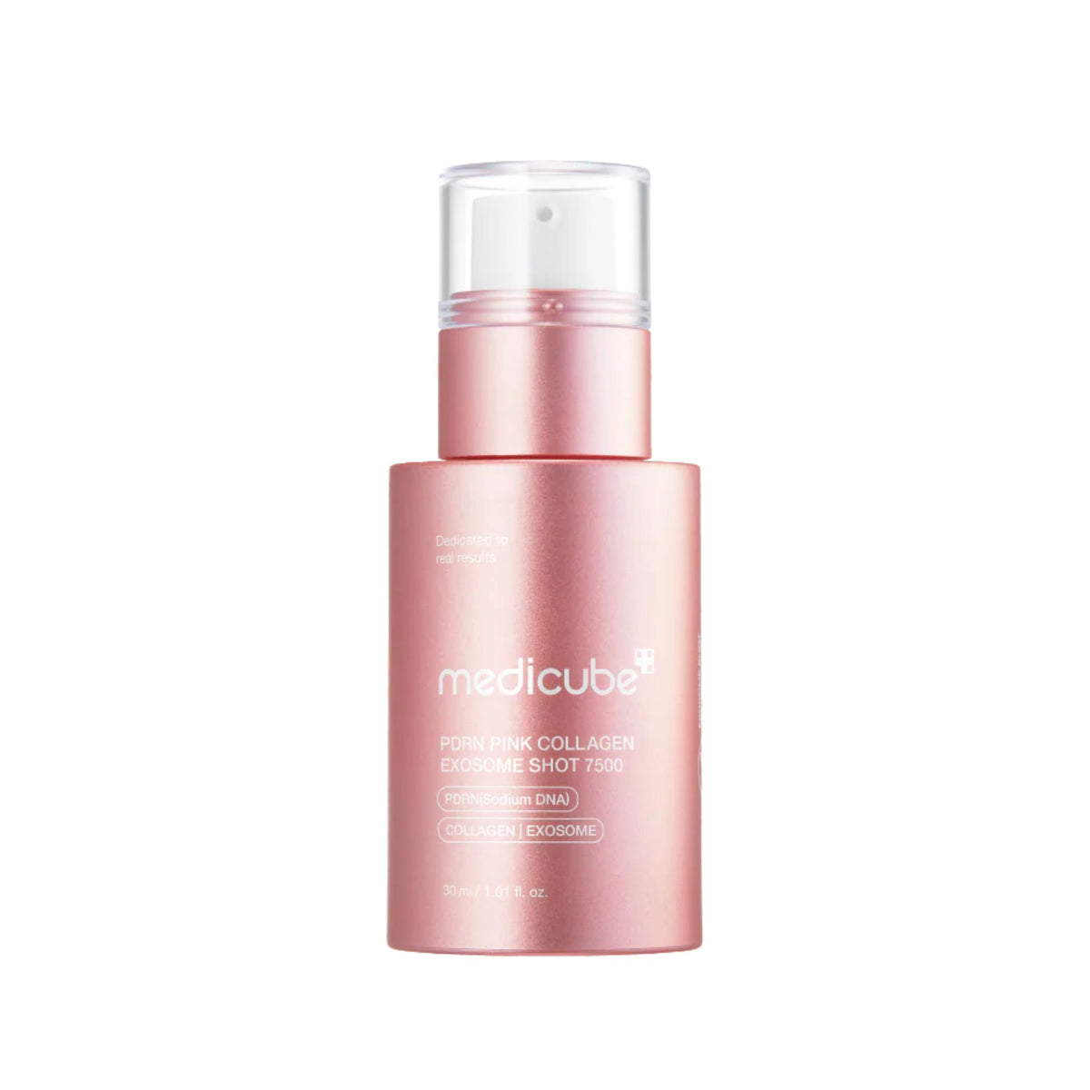 Medicube PDRN Pink Collagen Exosome Shot 7500 serum 30ml with PDRN sodium DNA collagen and exosome technology for brighter firmer skin