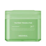 Mediheal Tea Tree Trouble Pad — soothing daily toner pads for acne-prone skin with tea tree extract and centella
