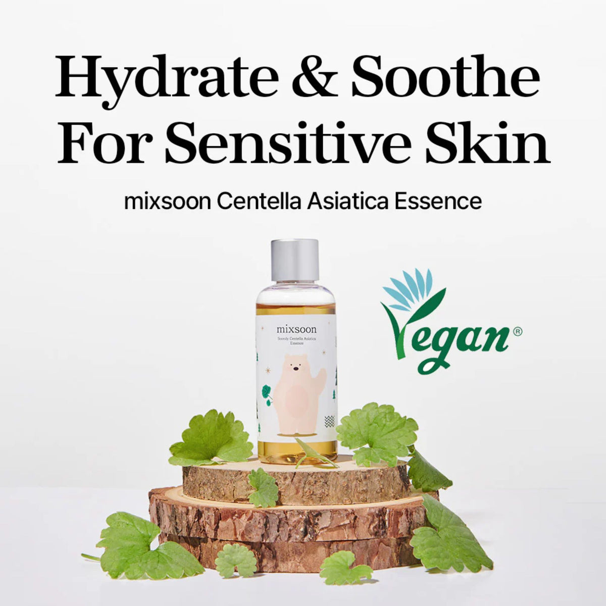 Mixsoon Centella Asiatica Essence – vegan and soothing essence for sensitive skin with natural Jeju-grown cica