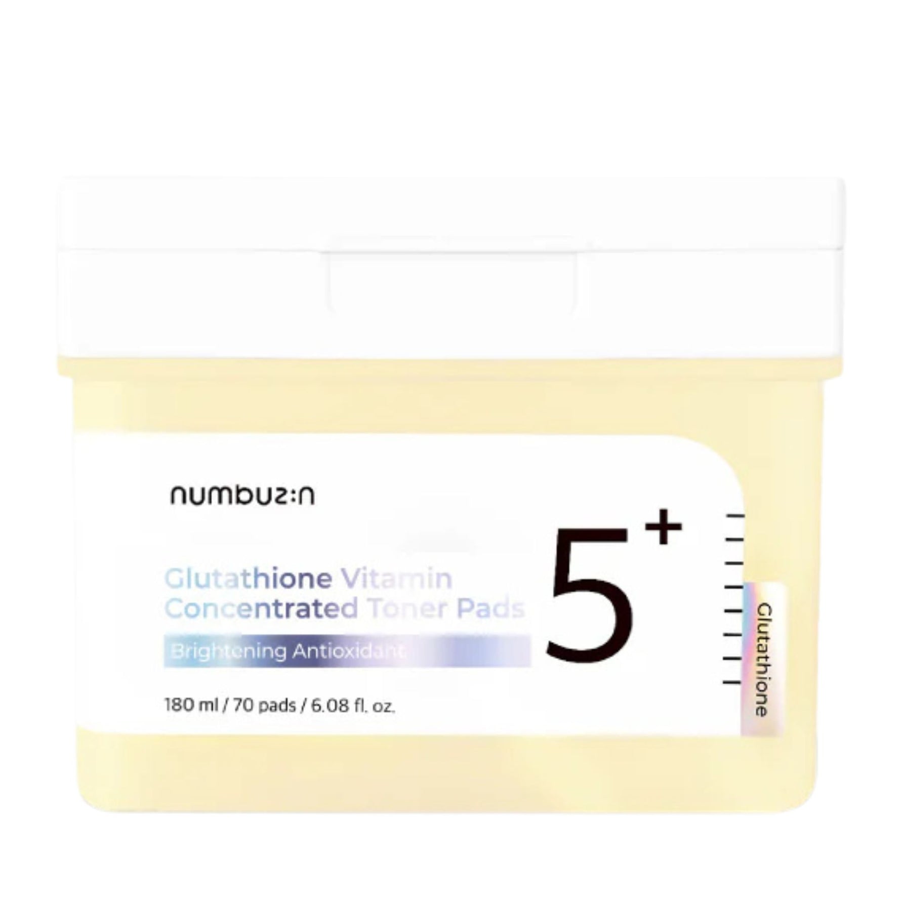numbuzin No.5+ Glutathione Vitamin Concentrated Toner Pads — antioxidant pads with niacinamide and vitamin C