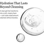 Round Lab Birch Juice Moisturizing Cleanser texture – clear gel transforms into creamy foam for deep hydration