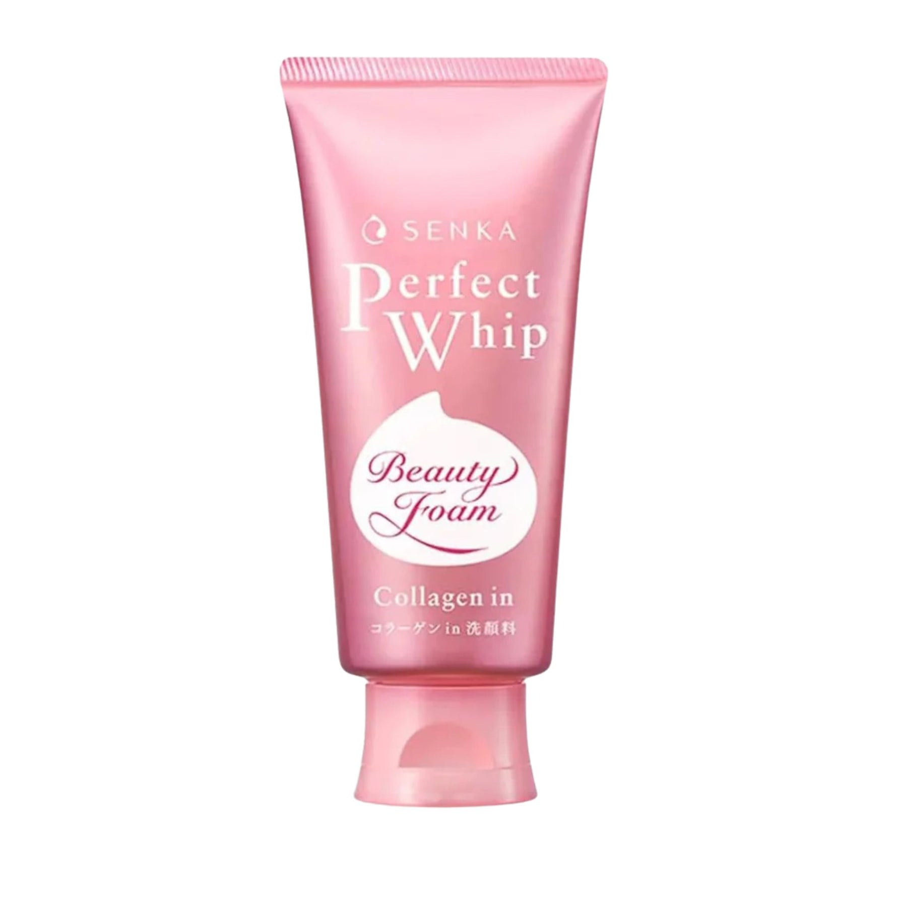 Shiseido Senka Perfect Whip Collagen In Cleansing Foam – pink Japanese facial cleanser with collagen for soft, hydrated skin