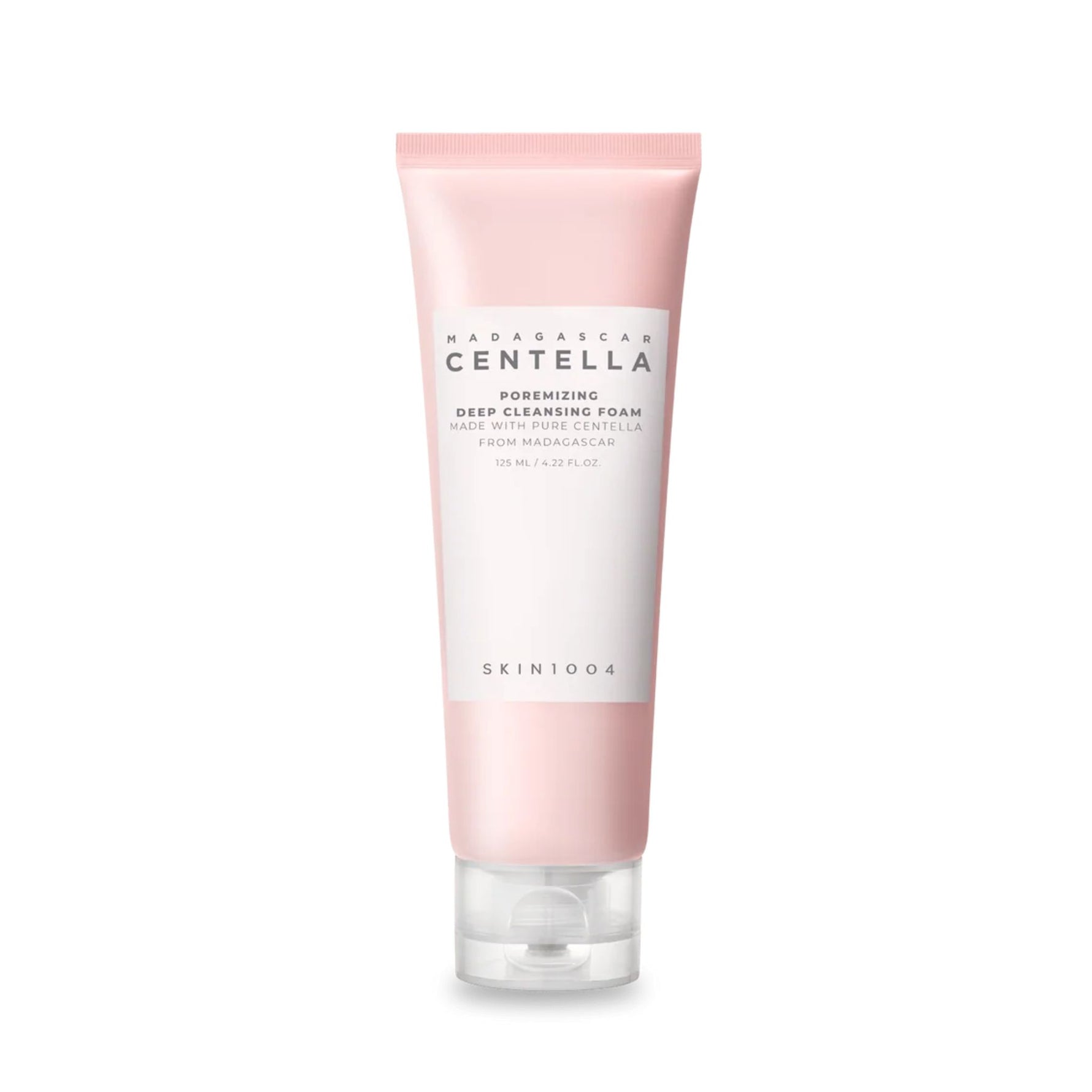 Skin1004 Madagascar Centella Poremizing Deep Cleansing Foam 125ml tube front view – pore tightening facial cleanser with Centella Asiatica