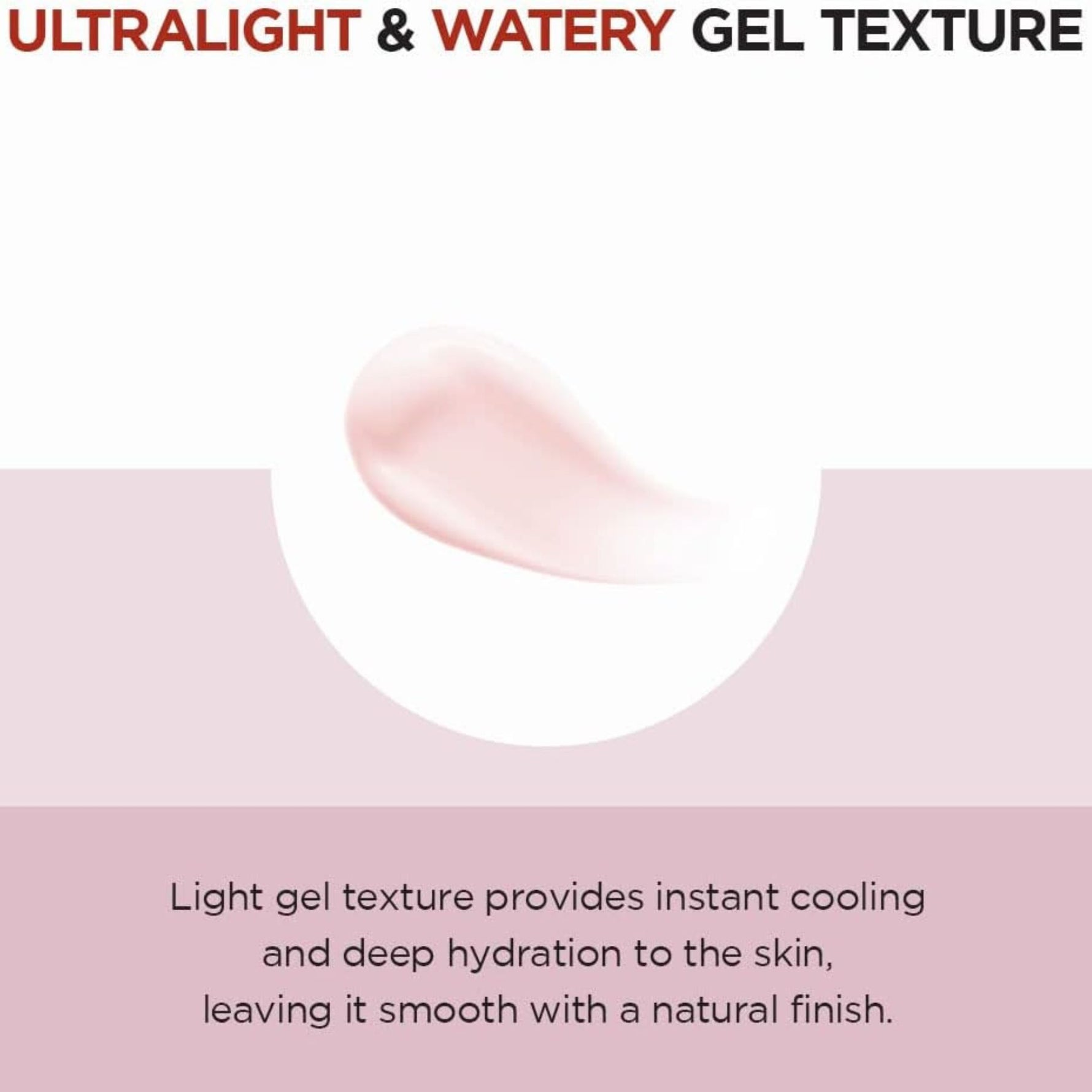 Close-up of Skin1004 Madagascar Centella Poremizing Light Gel Cream texture – ultralight watery gel providing instant cooling and deep hydration for smooth, fresh skin.