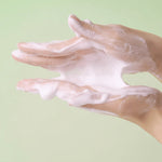 Gentle foaming cleanser lather from Skin1004 Tea-Trica BHA Foam showing creamy bubbles for deep pore cleansing