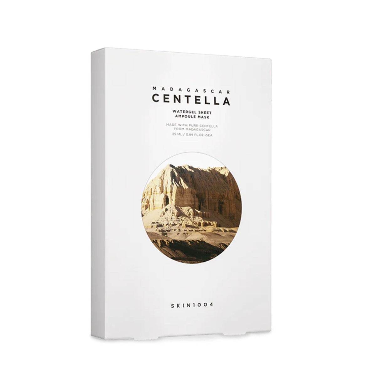 Skin1004 Madagascar Centella Watergel Sheet Ampoule Mask box packaging front view – hydrating K-beauty sheet mask with pure Centella Asiatica extract