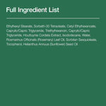 Anua Heartleaf Pore Cleansing Oil Mild ingredients list including houttuynia cordata extract, rosemary leaf oil, sunflower seed oil, and vitamin E.