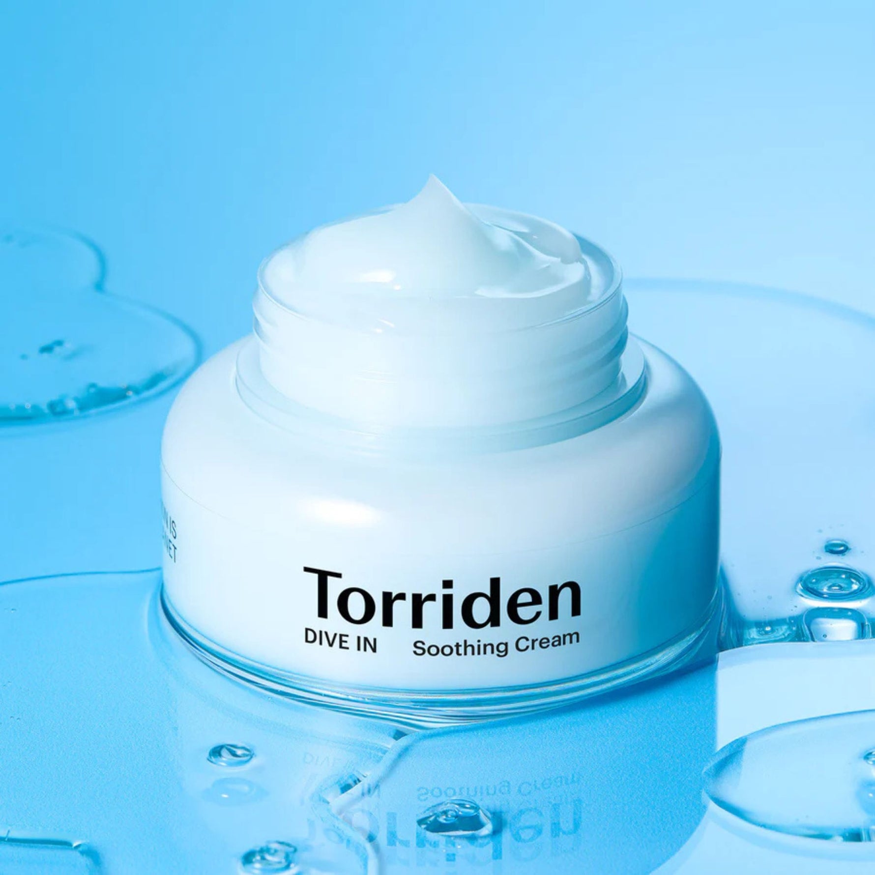 Torriden Dive-In Soothing Cream texture — gel-cream formula for cooling and calming dry skin